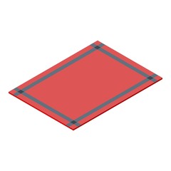 Red blanket icon. Isometric of red blanket vector icon for web design isolated on white background