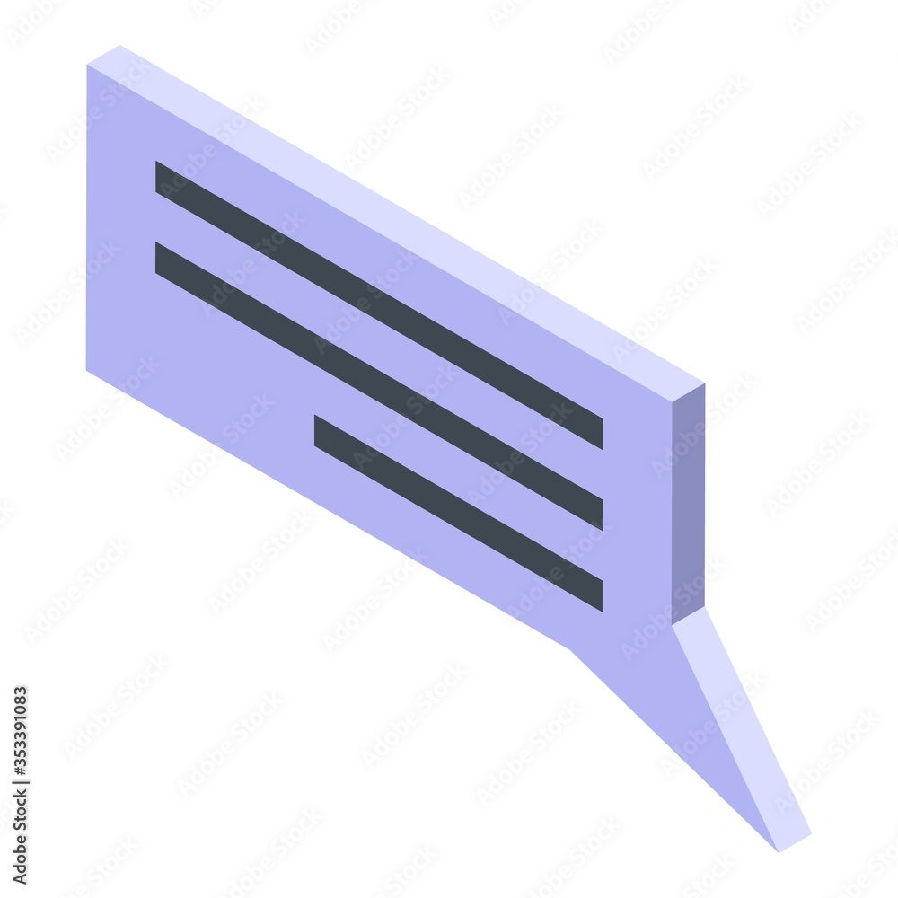 Poster Manager chat icon. Isometric of manager chat vector icon for web design isolated on white background