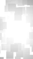 White abstract background. Misty backdrop with grey squares. 3D illustration