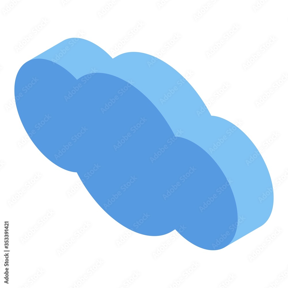 Poster data cloud product icon. isometric of data cloud product vector icon for web design isolated on whit