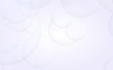Abstract white background. Backdrop with light transparent bubbles. 3D illustration
