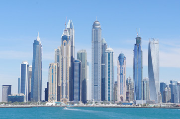 Fototapeta na wymiar Dubai Marina Skyline Panorama - Dubai/Emirate/UAE