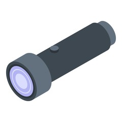 Flashlight icon. Isometric of flashlight vector icon for web design isolated on white background