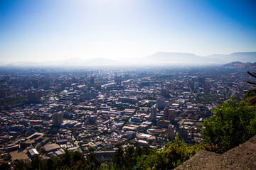 aerial view of the city Santiago - Chile