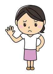 女の子01_01（困り顔・パー・５）