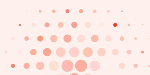 Light Red vector layout with circle shapes. Glitter abstract illustration with colorful drops. Pattern for websites.