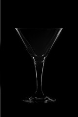 Empty cocktail goblet