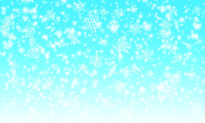 Naklejka na ściany i meble Snowflake background. Falling snow. Vector