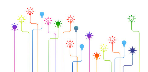 lampadina, idea, colori, creatività, idee © xyz+