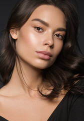 Obraz premium Asian beauty woman face natural makeup head shot