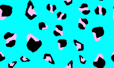 Naklejka na ściany i meble Leopard Print. Spotted Texture. Seamless Pattern.