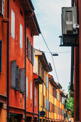 Fototapeta na wymiar Street view of downtown Bologna, Italy