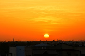 Obraz premium Sunrise in the morning at Kutch, Gujarat, India