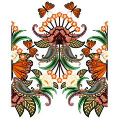 vector illustration of a floral ornament