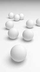 White abstract background. Lowpoly backdrop. Crumpled paper. 3D illustration