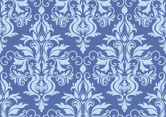 Damask seamless pattern element. Vector classical luxury old fashioned damask ornament, royal victorian seamless texture for wallpapers, textile, wrapping. Vintage exquisite floral baroque template.