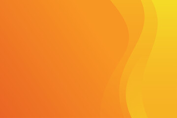 Colorful Orange Wave Background Design, Flowing Orange Stylish Background Template Vector