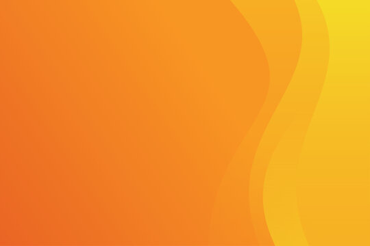 Colorful Orange Wave Background Design, Flowing Orange Stylish Background Template Vector