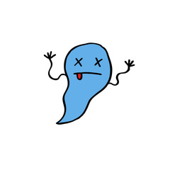 ghost doodle icon