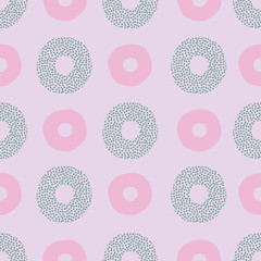 Playful spot, textured polka dot seamless pattern, perfect for fashion, home, stationary, kids. 