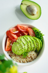 Bowl with quinoa and avocado