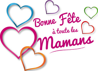 Bonne fête maman ! message cœur pour la fête des mères