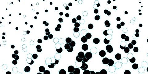 Dark BLUE vector template with circles. Illustration with set of shining colorful abstract spheres. New template for a brand book.