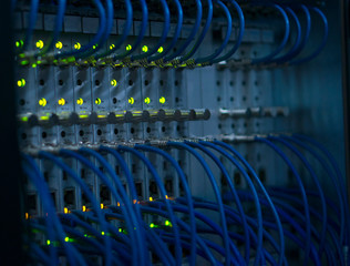 Closed data center Internet service provider. Cable and switching connections. High speed internet. Satellite communications equipment for building closed high-speed networks.