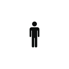Man icon vector.Standing man silhouette.Profile and user symbol
