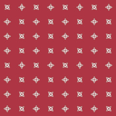 Geometrical red vibrant seamless pattern print background.