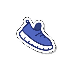 running shoes doodle sticker icon