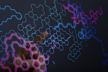 binary code interface digital touch