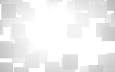 White abstract background. Misty backdrop with grey squares. 3D illustration