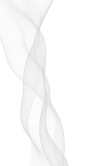 White abstract background. Fluttering white scarf. Waving on wind white fubric. 3D illustration