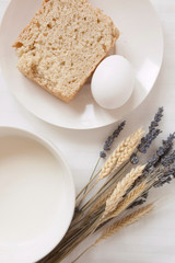 wheat flour and eggs