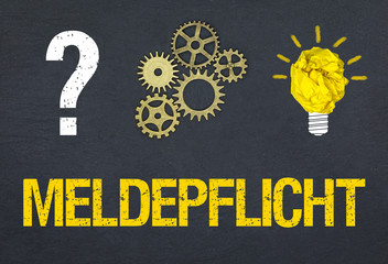 Obraz premium Meldepflicht