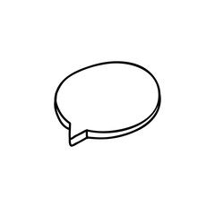 speech bubble doodle icon