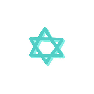 star of David doodle icon