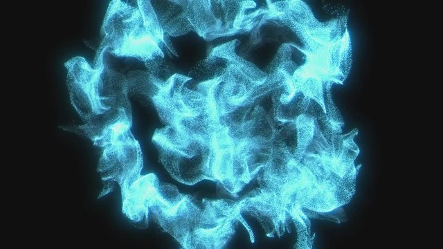 Virgo zodiac sign appears from magic particle cloud. Horoscope background 4k animation.