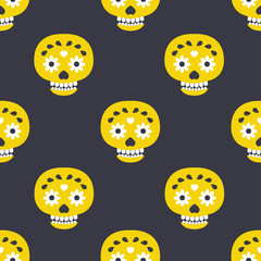 calavera seamless pattern