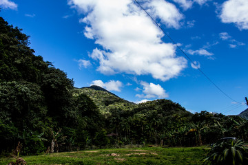 clouds over the mountains