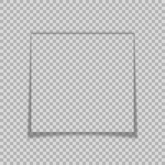 Frame shadow on transparent background. Web banner element vector