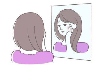 肌トラブル　肌荒れ　かさかさ　たるみ　しみ