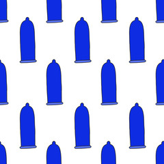 condom seamless doodle pattern