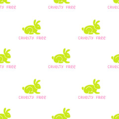 cruelty free seamless doodle pattern