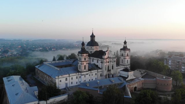 Ukraine Berdichev Summer 2019 Barefoot Carmelite Cathedral aerial