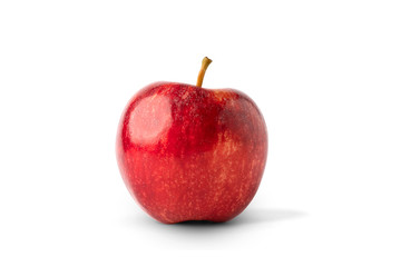 red apple isolate on white background clipping path