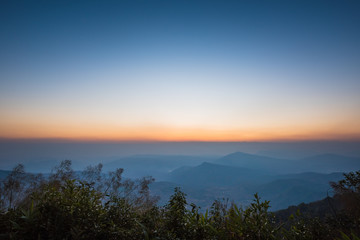 Aerial view, landscape from the top of mountain
