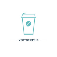 take away coffee cup vector icon