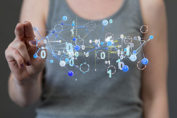 Abstract technology group and data.